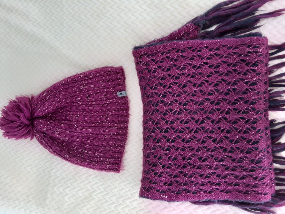 Комплект шал и шапка