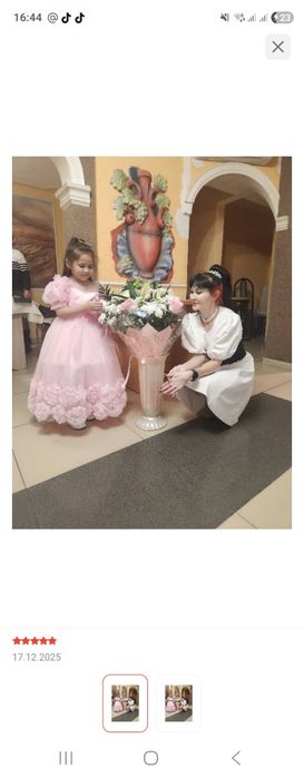 Нарядное платье розовый