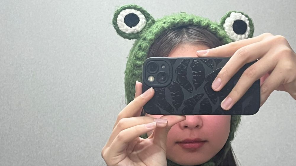 Детская шапочка лягушка