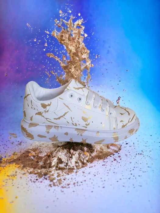 Sneakers White & Gold