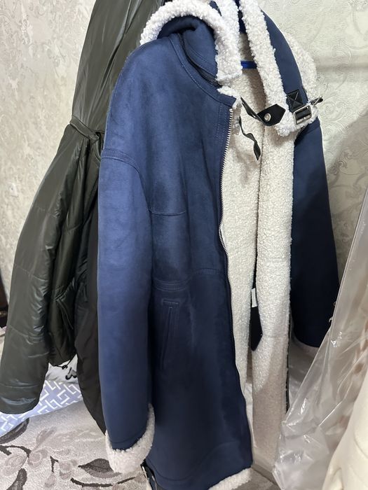 Дубленка синий весений-зимний