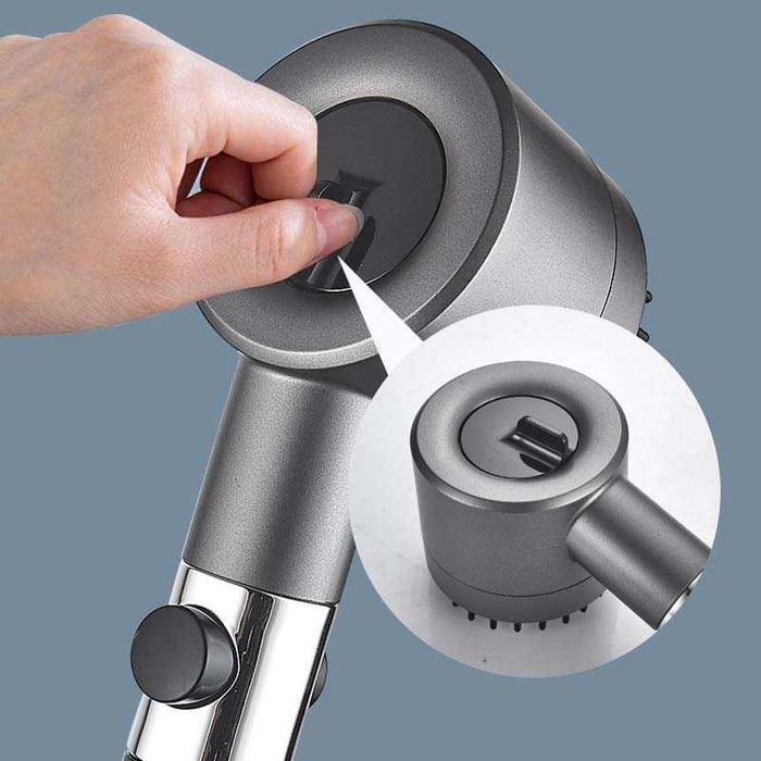 Мултифункционална душ слушалка 26×8 см с 3 регулируеми струи и бутон