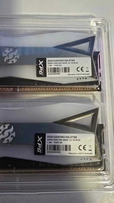 RAM памет ADATA XPG Spectrix D60G 2х8GB. DDR4, 3200Mhz CL16