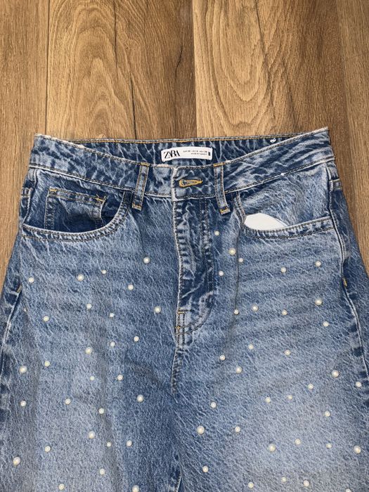 Дънки с перли Зара размер 38/М