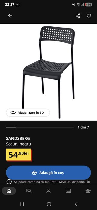 Vând masa Ikea cu 2 scaune