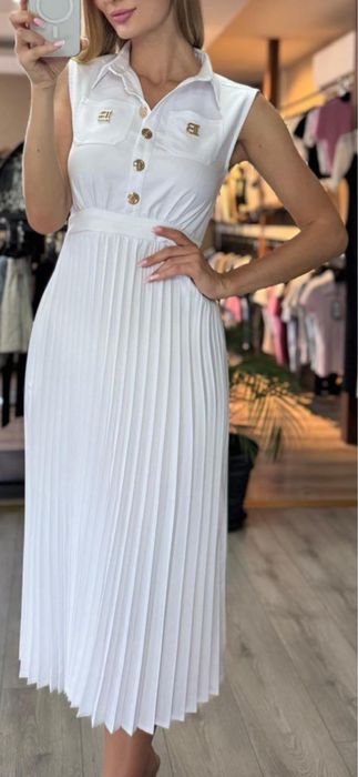 Дамска бяла рокля  Balmain