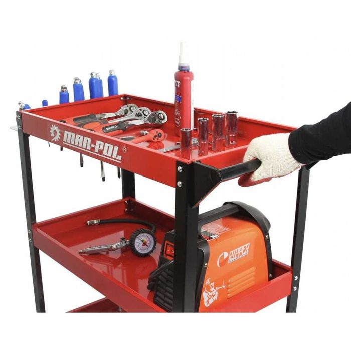 Количка за инструменти 3 рафта, с поставка за отвертки