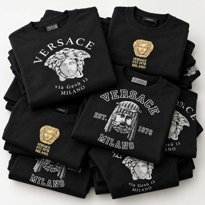 Мъжки Тениски - Versace - Черен Цвят