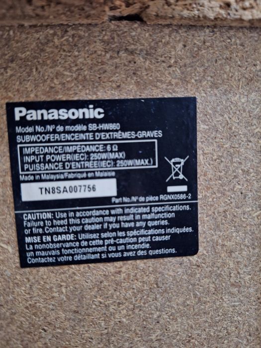 Vând Home Cinema Panasonic 5+1 surrond (sistem muzică cu subwoofer)
