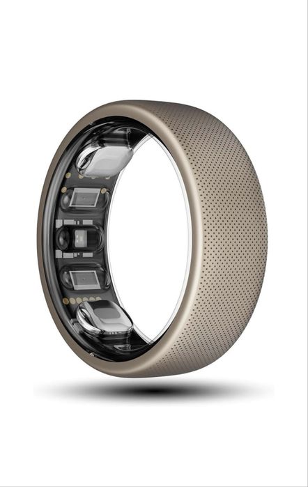 Smart Ring Amazfit Helio Ring, marimea 8, Bluetooth, 10 ATM, Titan Auriu