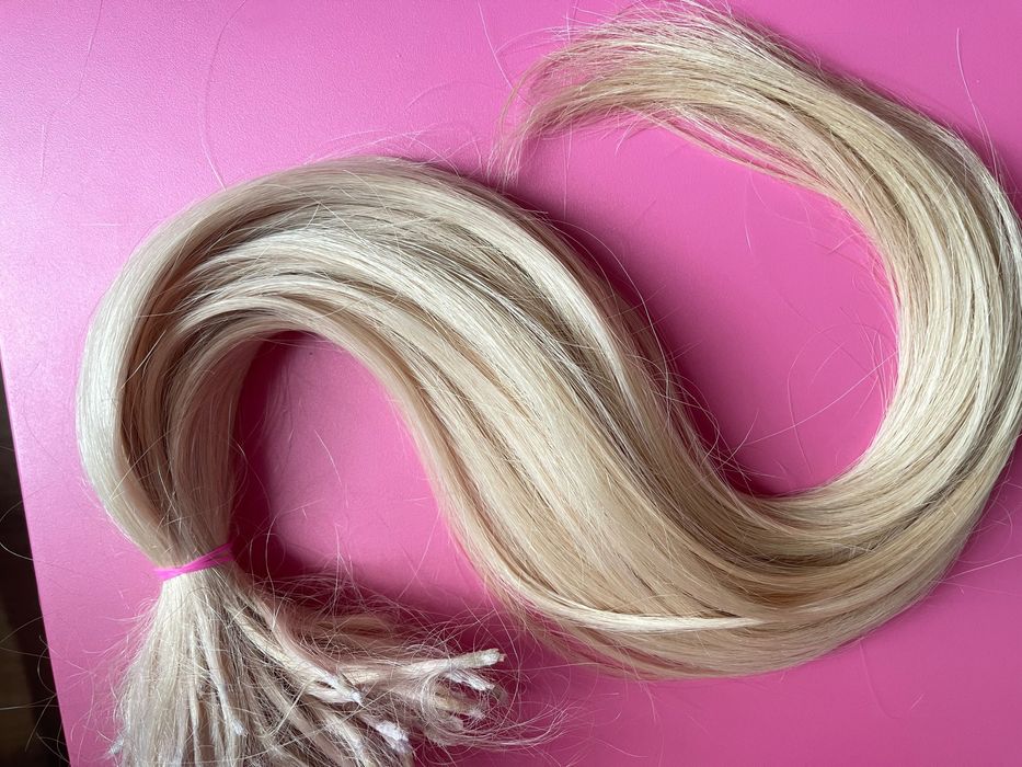 100бр. Руси кератинови кичури 60см