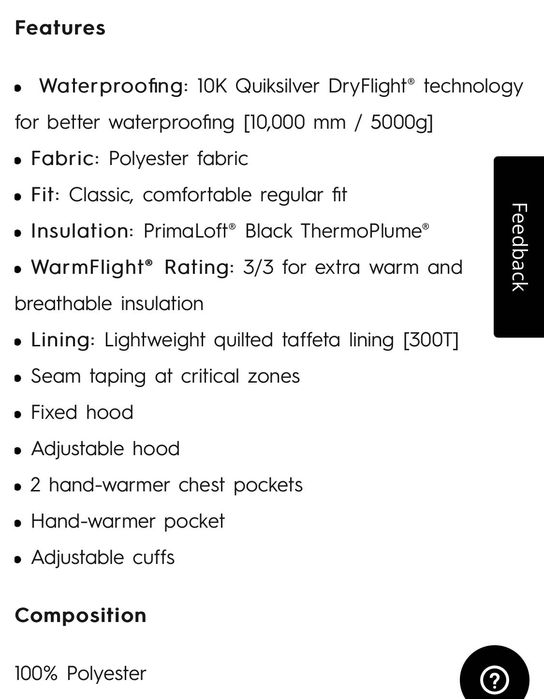 Quiksilver Barrington Hooded Waterproof Puffer Jacket мъжко зимно яке