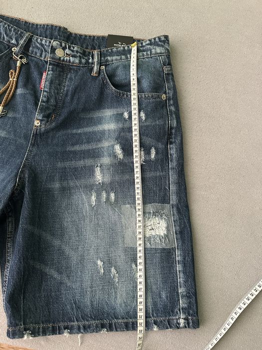 Къси Дънки Dsquared Потур Широк Крачол