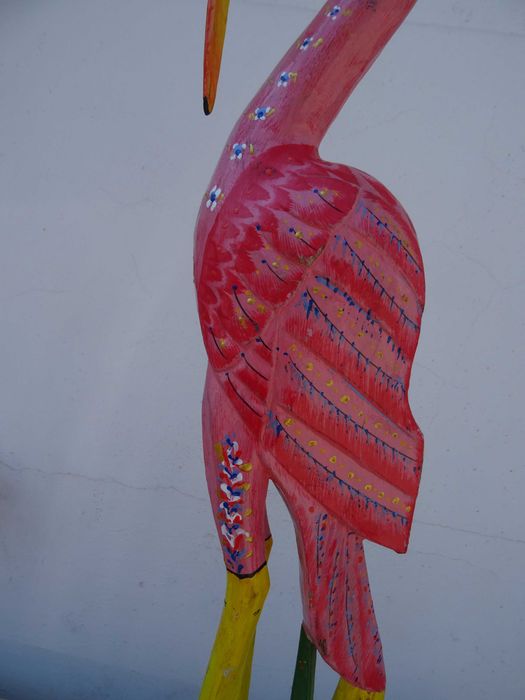 Flamingo african din lemn masiv