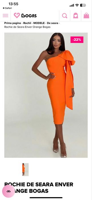Rochie bandage orange