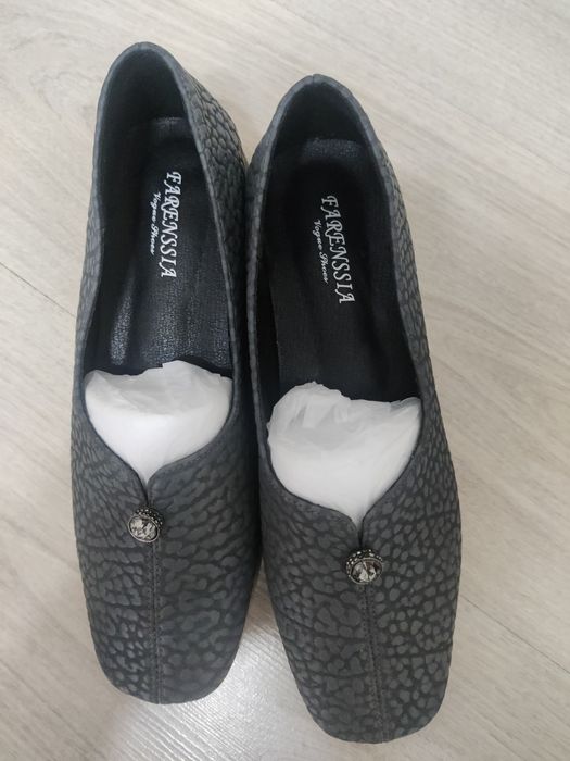 Туфли осенние серые