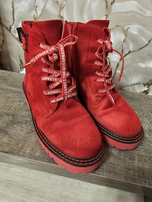 Детские ботинки для девочки, б/у, 35 размер.