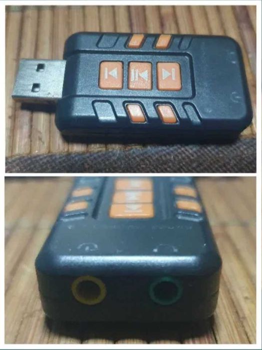 Placa de sunet pe USB sound card blaster plug & play, butoane fizice cu comenzi multimedia, intrare jack pentru microfon si iesire jack pentru boxe