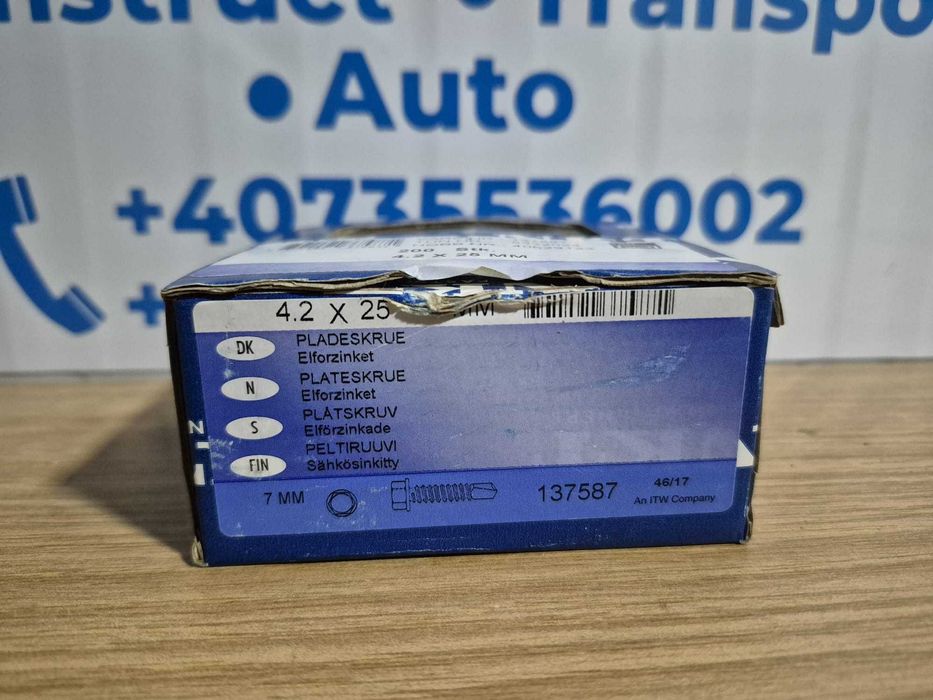 nkt forante metal - 4.2x25 mm - 200 buc/cutie - lot 10-25-15