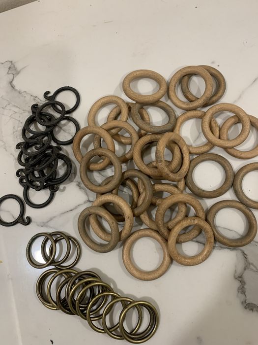 Кольца  для карниза,макраме (3 вида)