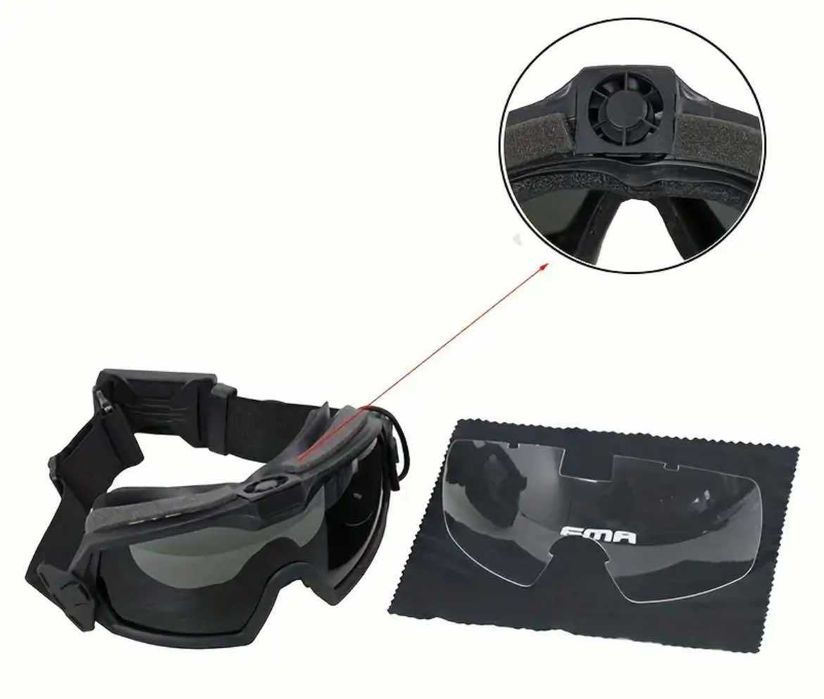 Airsoft Очила с вентилатор