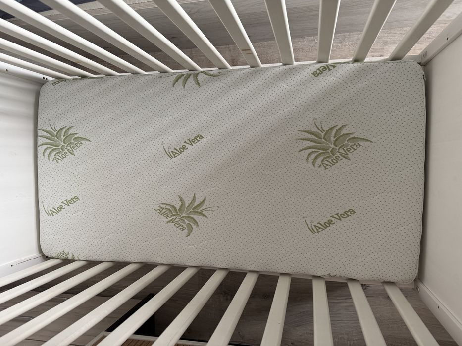 SUNDVIK бебешко креватче, 60x120 см, бяло + МАТРАК + ОРГАНАЙЗЕР