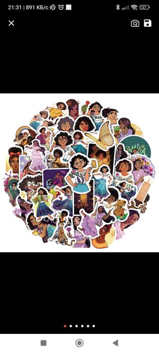 Наклейки стикеры милые мультяшные герои