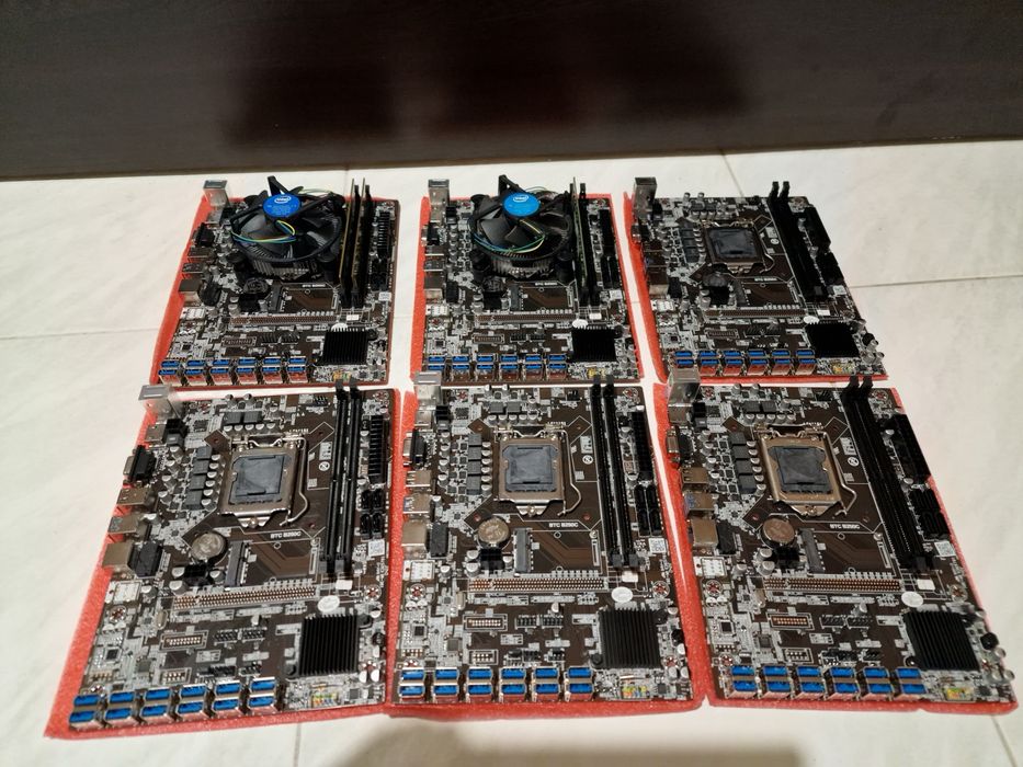 BTC B250C Upgraded mining LGA1151, DDR4, 12 карти дъно motherboard