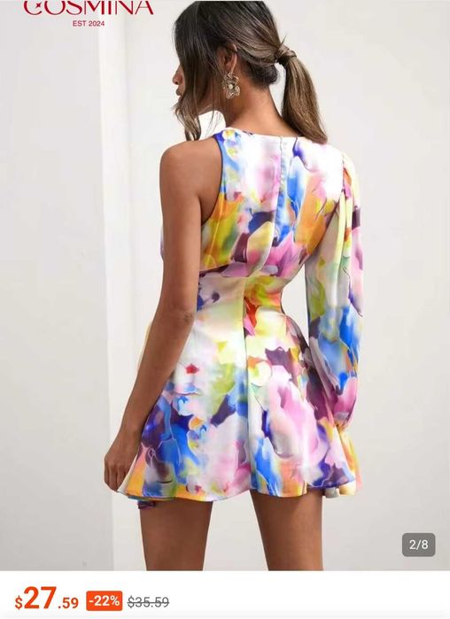 Shein сладка асиметрична рокличка