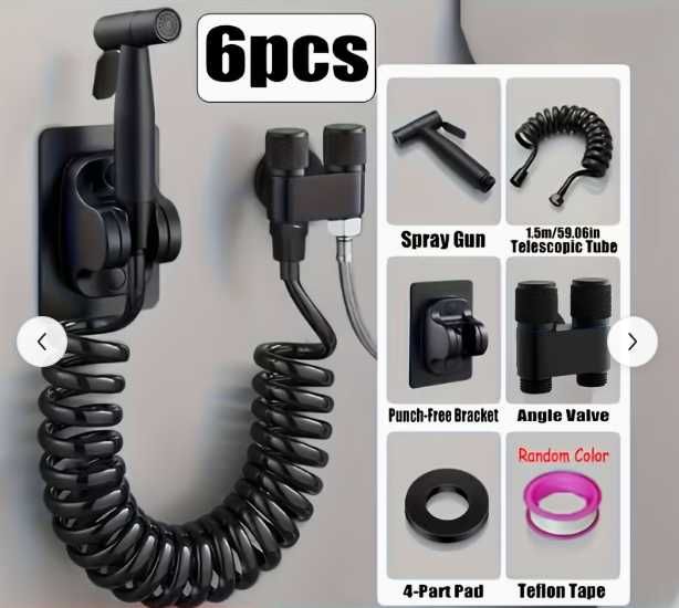 Duș sau bideu pentru toaletă, control dublu robinet