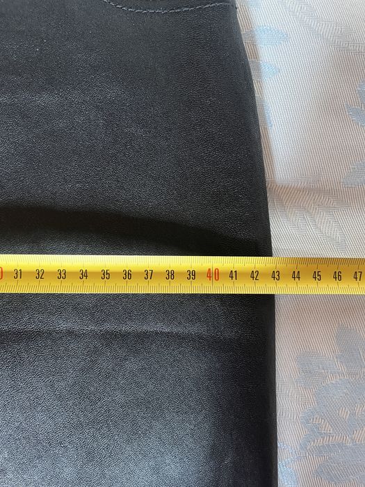 Zadig & Voltaire Deluxe, fustă neagră, 100% piele foarte fină de miel
