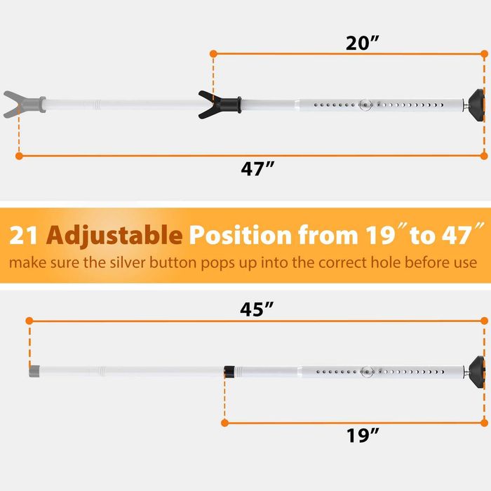 Лост за залостване на врата телескопичен стопер Подпора