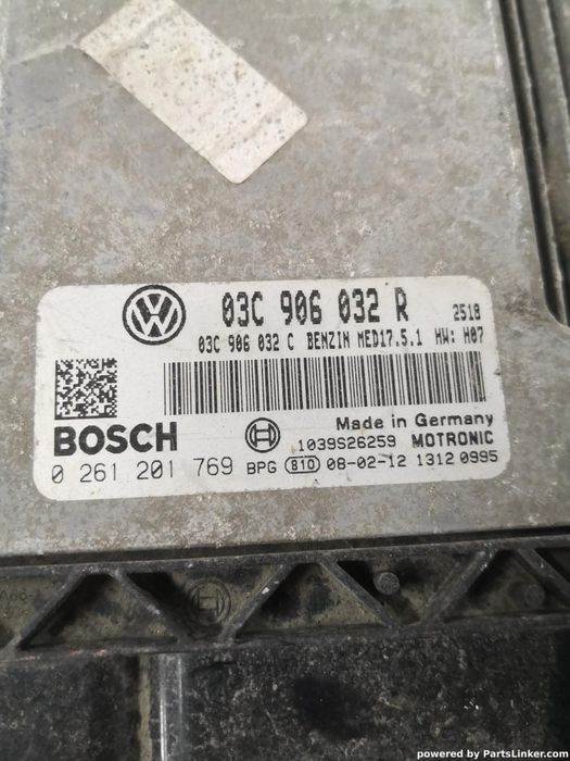 Calculator Ecu Volkswagen Golf V (1K1) [ 2003 - 2009 ] Tsi (Bmy) 103Kw|140Hp Bosch 0261201769 Oem 03C906032R