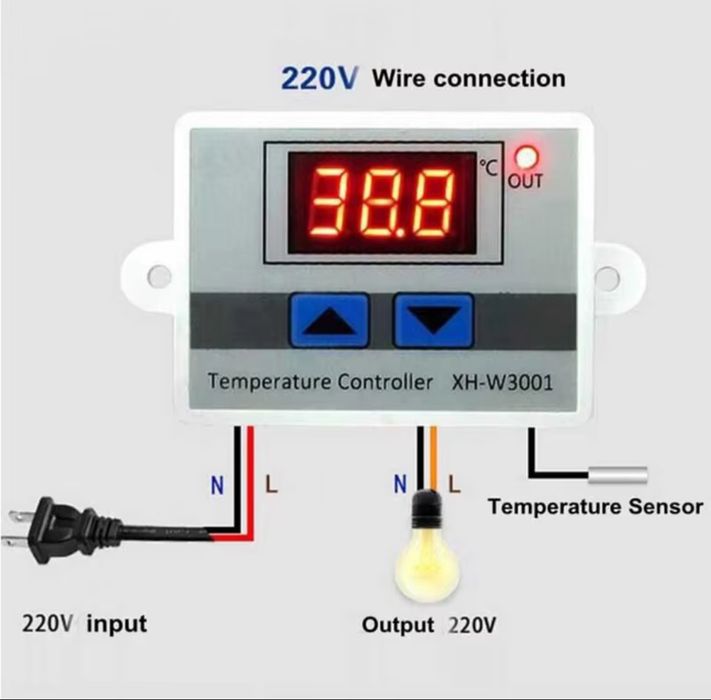 Терморегулатори, терморелета XH-W3001,  AC110-220v