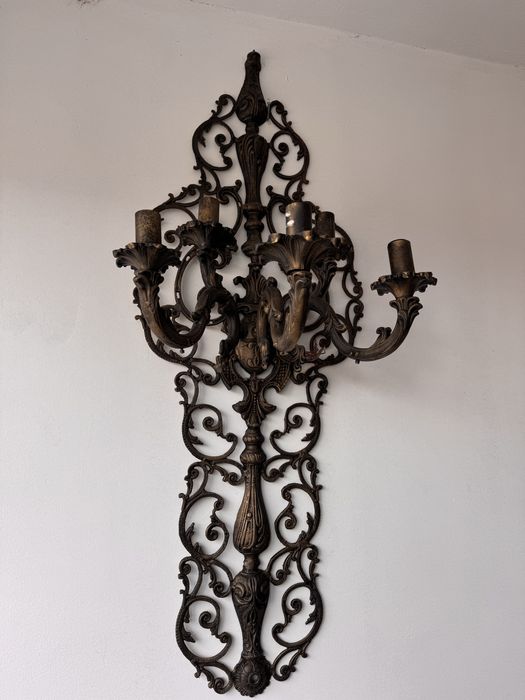 Aplica bronz masiv-100cm-5 becuri