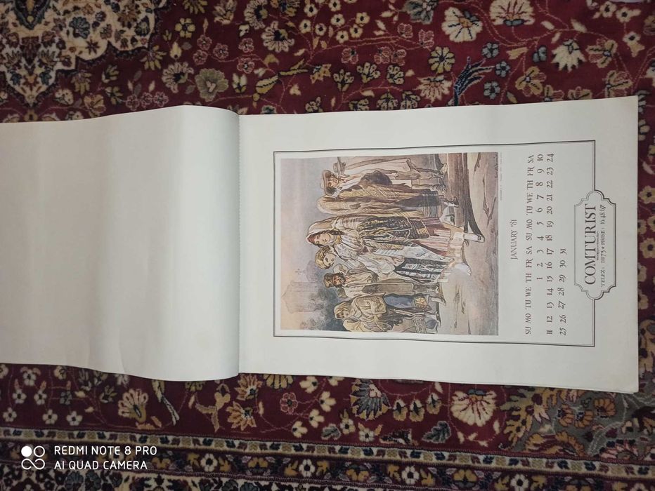 Calendar Comturist epoca de aur 1981 de colecție, impecabil, mare