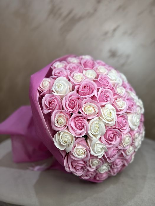 Луксозни букети от вечни сапунени рози/кутии/пликове/мече/картина