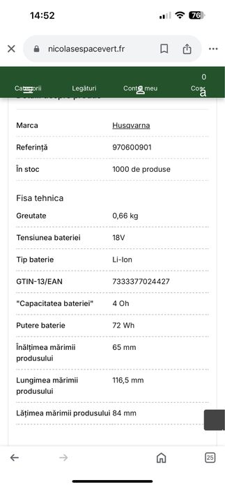 Set bateri cu incarcator noi !!!