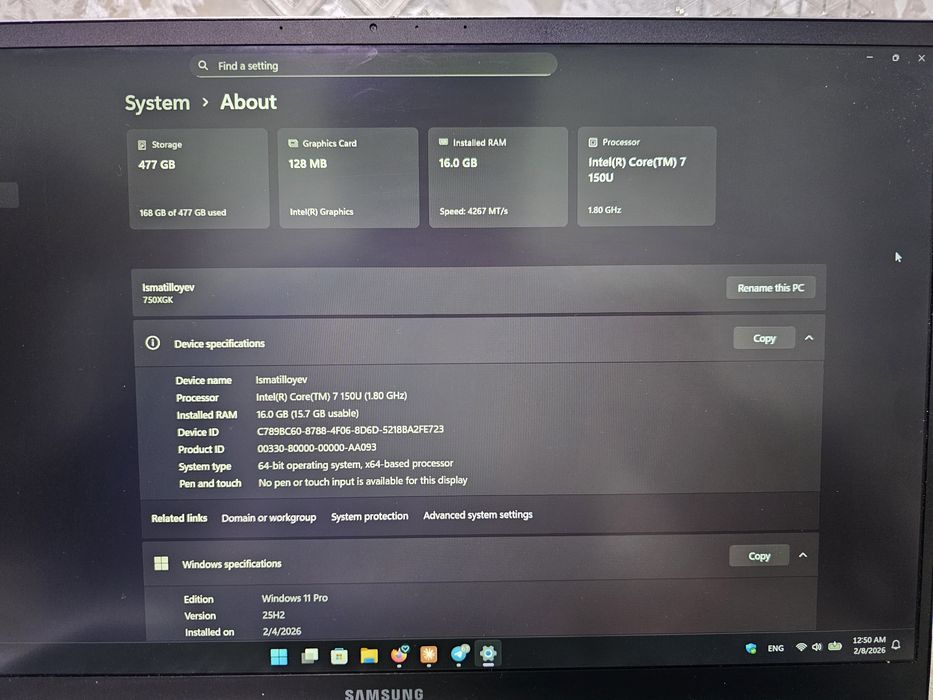Samsung Galaxy book 4