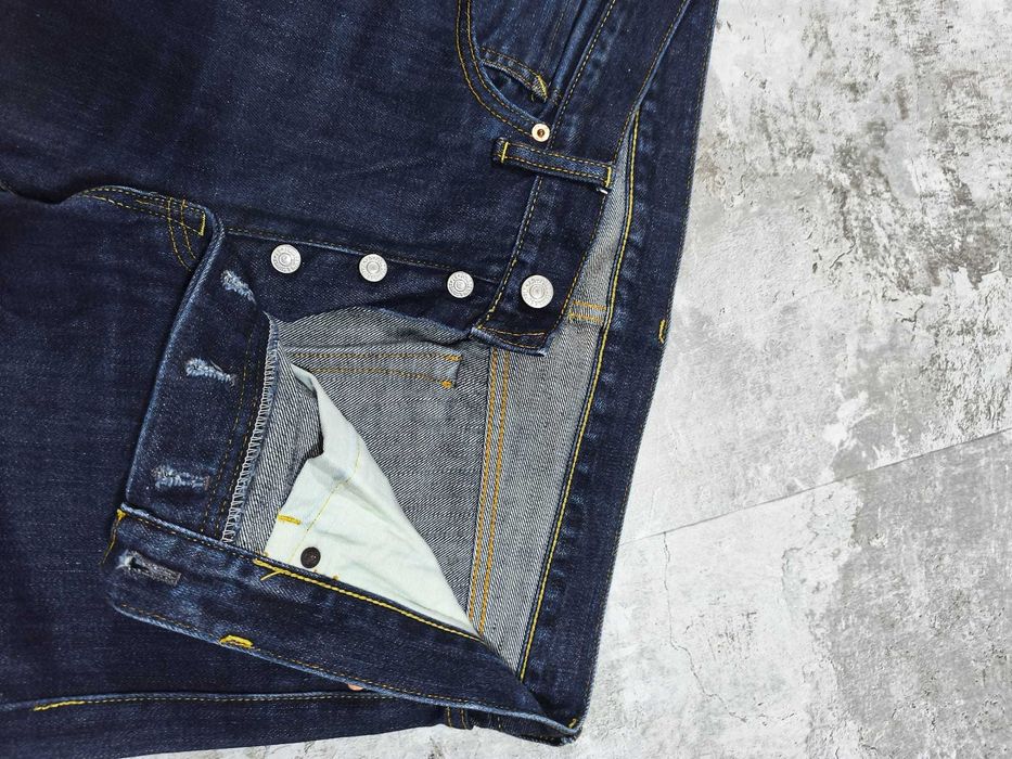 Ralph Lauren Denim & Supply Blugi Raw Denim Jeans Hedi Slimane Rick Owens 33x34