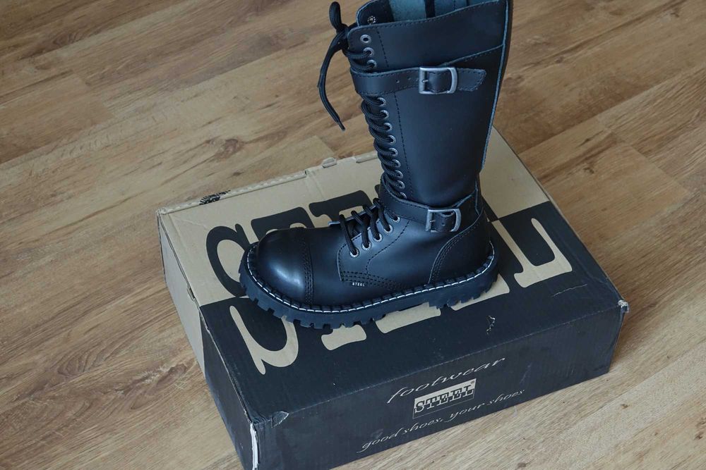 Bocanci Steel Noi 20 inele cu 2 catarame, marimea 39