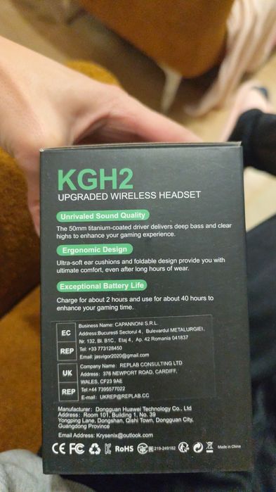 Căști wireless gaming krysenix kgh2 noi