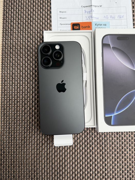 НОВ!/*ЛИЗИНГ*/ iPhone 16 Pro 128Gb Black Titanium 24М гарация