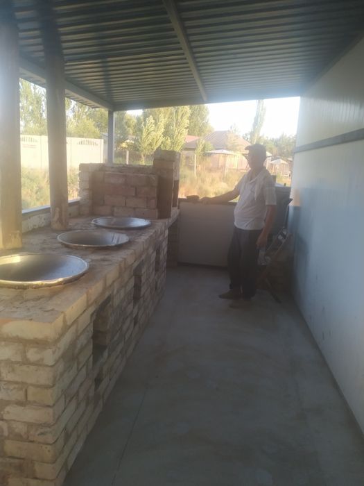 Letniy kuxna barbikyu mangal ochoq kamin quramiz