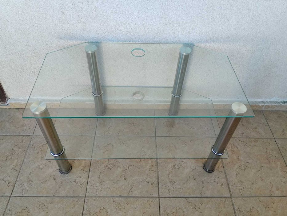 Стъклена маса за телевизор, закалено стъкло