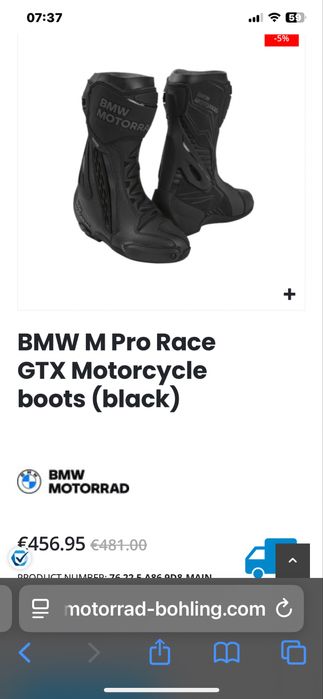 Cizme moto Bmw M pro Race Comp gtx