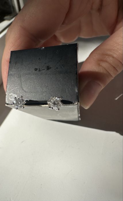 Серьги Муассанит 4 мм