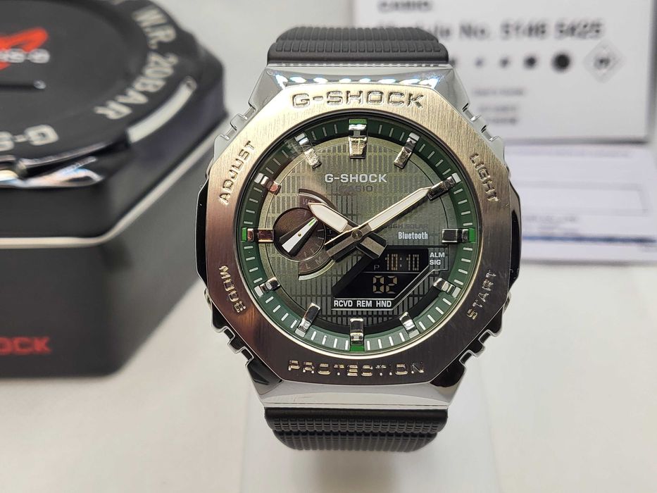 Ceas Casio G shock GMb 2100a 1a3er, Metal smarald .Nou, Garantie 2ani