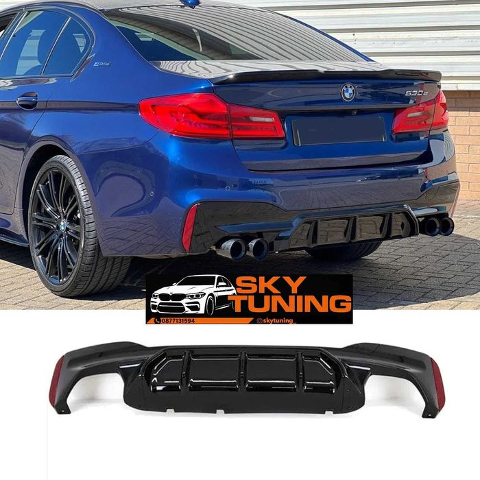 Bmw G30 M дифузьор Бмв г30 добавка задна броня с щипки висок клас