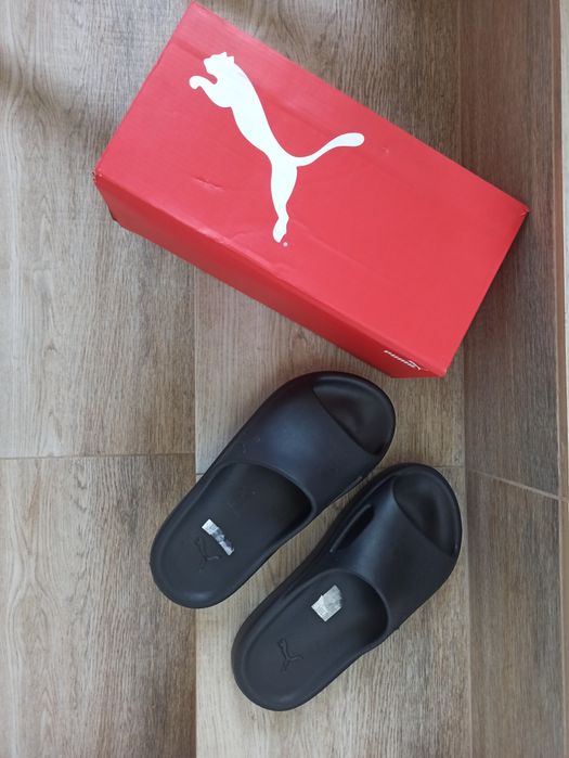 Черни чехли Puma, Shibui с лого